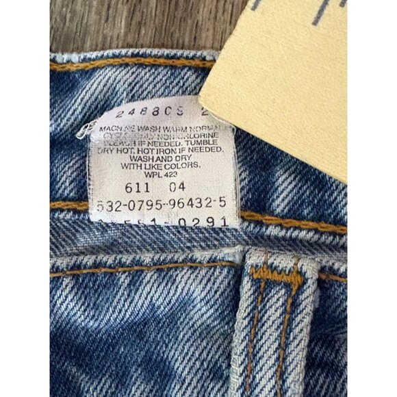 VINTAGE 90'S LEVI'S 551 WOMENS RELAXED FIT TAPERED LEG 14 SHORT COTTON USA Y2K - Picture 12 of 12